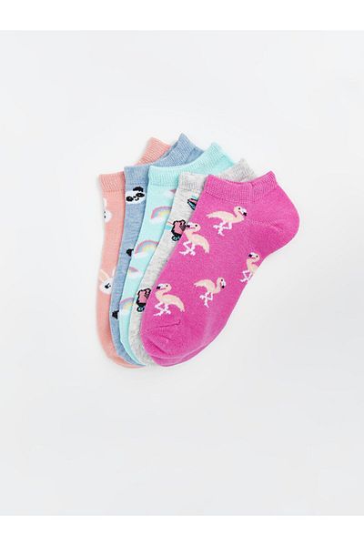 LC Waikiki New Season Girls' Patterned Booties Socks 5-Piece - S50501Z4