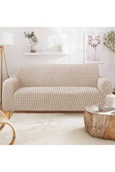 SENNORA - Bürümcük 3kişilik Koltuk Örtüsü Boydan Eteksiz Stretch Esnekli Çeky...