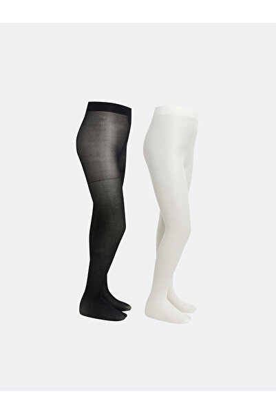 LC Waikiki Esvab • Modern & Stylish Girls' Glittery Thin Pantyhose 2-Pack