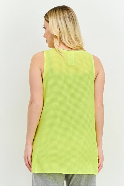 adidas Women Sportswear Fit Brand Logo Running Tank Top, Acid Yelloe