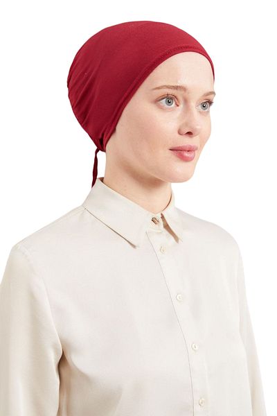 Melodi Scarf Women's Hijab Seamless Combed Bonnet Claret Red