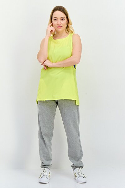 adidas Women Sportswear Fit Brand Logo Running Tank Top, Acid Yelloe