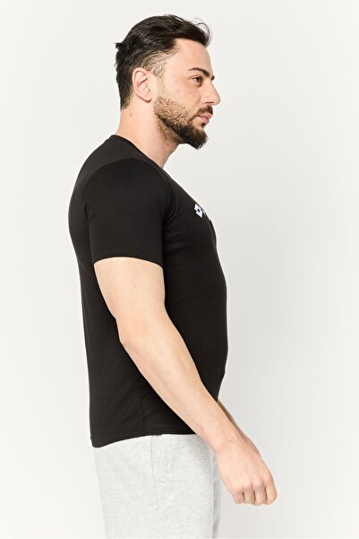 Lotto Men Sportswear Fit Short Sleeves OutdoorT-Shirt, Black
