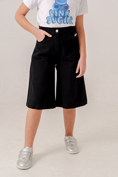 GİYİCEM TEKSTİL Kız Çocuk Bermuda Keten Şort 2877