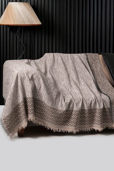 Rell Home غطاء أريكة قطني فاخر - مزدوج الجوانب، غير قابل للانزلاق وغير قابل للتجميع