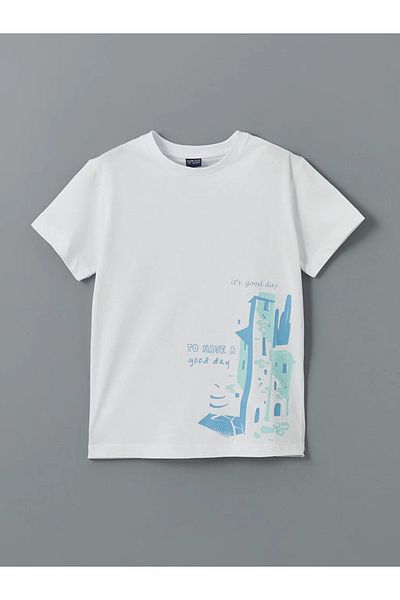 LC Waikiki Αγόρι μπλουζάκι LCW ECO Λευκό Crew Neck