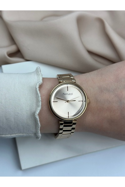 Ferrucci Rose Gold Minimalist Tasarım Ferrucci Kadın Kol Saati