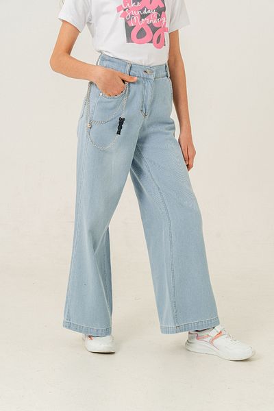 GİYİCEM TEKSTİL Girl's Loose Basic Jeans Trousers 2183