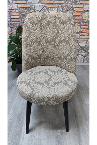 COVER TEKSTİL RETRO JAKAR SANDALYE KILIFI ÖRTÜSÜ Mutfak Sandalyesi kılıfı Yemek Sandalyesi kılıfı LIKRALI KUMAŞ