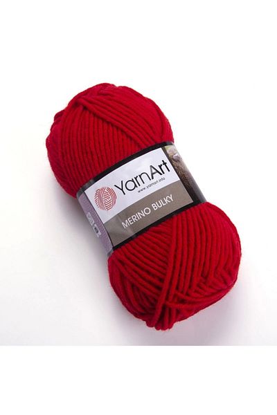 Yarnart Merino Bulky - Hand Knitting Thread Red-156