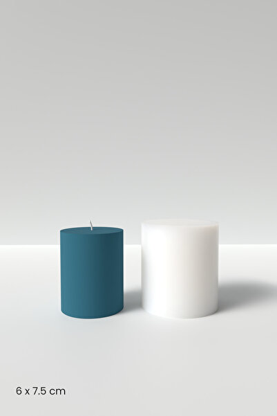 Cageartstudio Düz Silindir Mum Silikon Kalıp 6 X 7.5 cm -  Silindir Mum Silik...