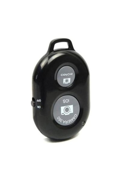 Miomi Bluetooth Uzaktan Kumanda, Pilli Tüm Telefonlara Uyumlu Kolay Video, Selfie Ve Fotoğraf Çekme Siyah