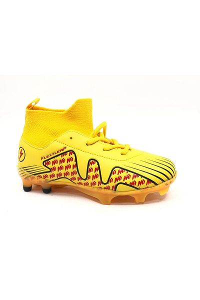 Kids Club Shoes Pantofi de crampă pentru copii cu șosete galbene Neymar