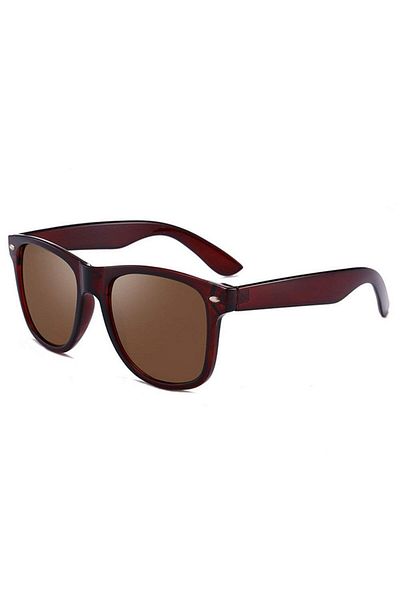 BAPPİR 2-Piece Deal Set Wayfarer Black Shiny and Brown Sunglasses