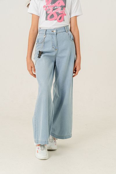 GİYİCEM TEKSTİL Girl's Loose Basic Jeans Trousers 2183