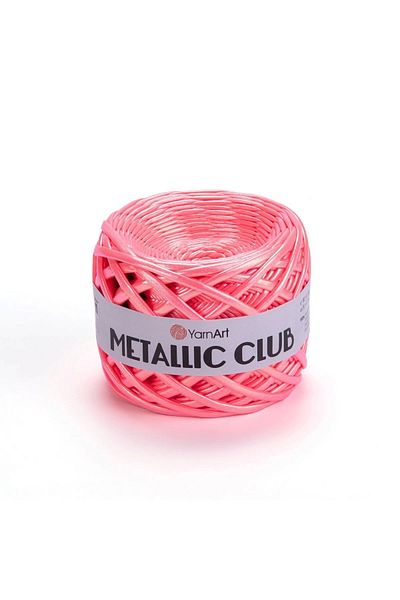 Yarnart METALLIC CLUB - ΠΛΕΚΤΟ ΣΚΟΝΙ ΦΩΣΦΟΡΕΣ ΡΟΖ-8123