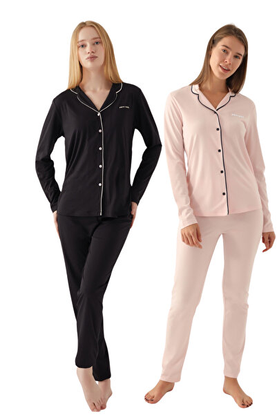 Pierre Cardin 2025  Modal Penye Boydan Patlı Düz Paça Pijama Takımı CY.25.K. 77.17.01.U12