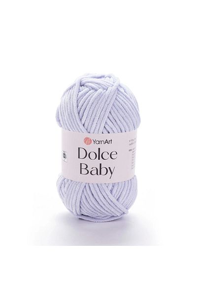 Yarnart Dolce Baby - Catifea, fire de tricotat manual pentru bebeluși Ice Blue-776