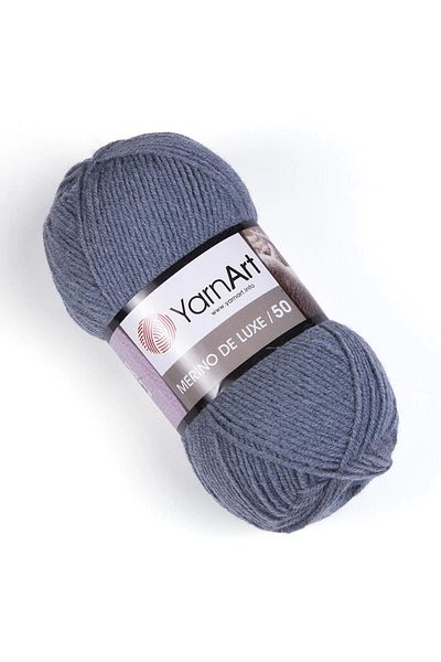 Yarnart MERINO DE LUXE 50 - Σκούρο γκρι φόρεμα με κλωστή - 3864