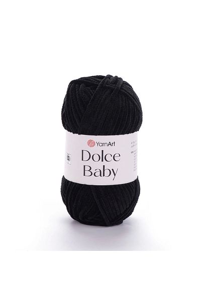 Yarnart Dolce Baby - Velvet, Baby Hand Knitting νήμα Μαύρο-742