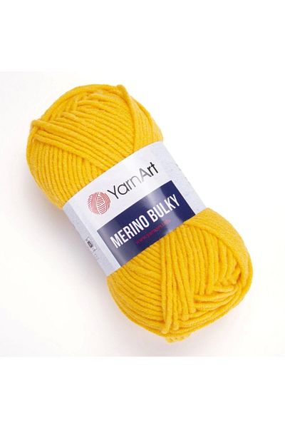 Yarnart Merino Bulky - Πλεκτό Χέρι Νήμα Κίτρινο-586