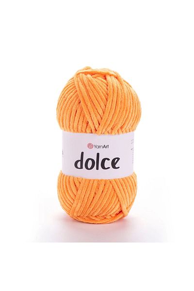 Yarnart Dolce - Ață de tricotat manual din catifea Orange-852