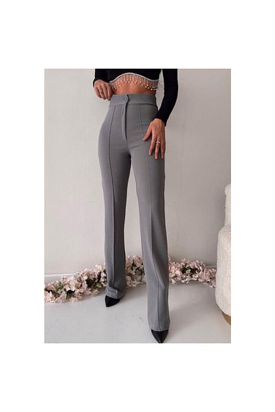 Melzgiyim Gray Palazzo Pants