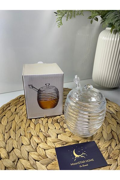 Madame Coco Lorenzo Glass Honey Jar with Spoon - 240ml