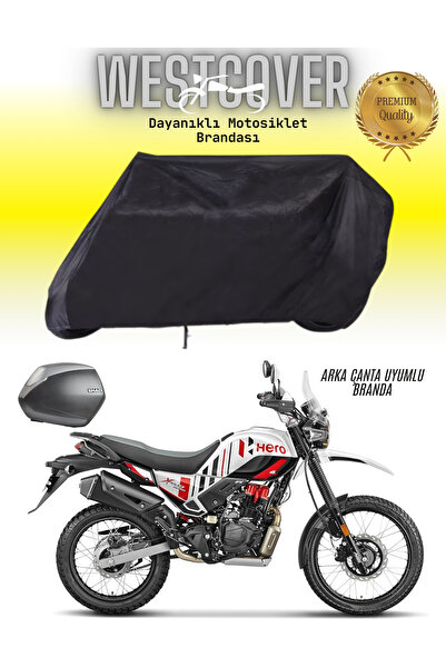 WestCover Hero XPulse 200T  Arka Çanta Uyumlu Siyah Motosiklet Brandası,Örtüsü