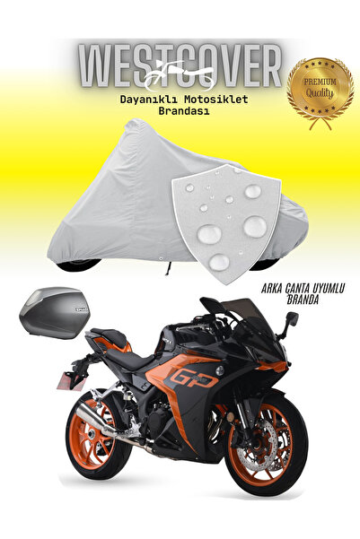 WestCover غطاء دراجة نارية متوافق مع حقيبة Arora GP250، رمادي