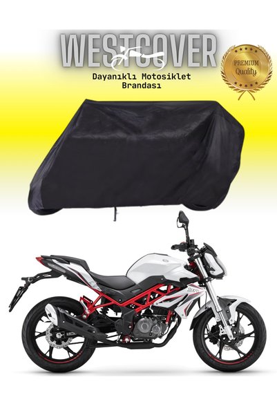 WestCover Benelli BN 125 غطاء دراجة نارية أسود متوافق مع القماش المشمع