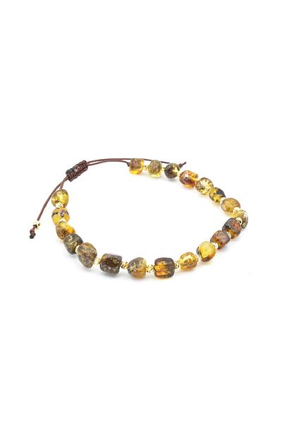 Murty99 Macrame Model Certified Genuine Drop Amber Bracelet 001