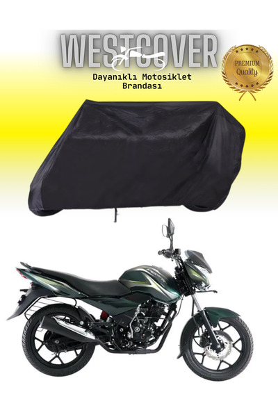 WestCover Bajaj Discover 150 S حقيبة خلفية متوافقة مع القماش المشمع الأسود لل...