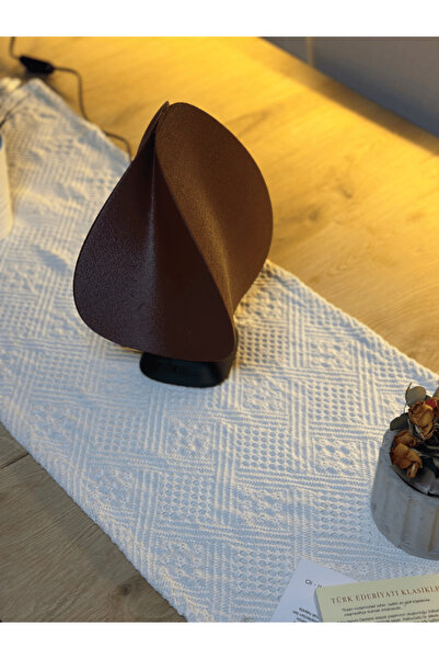 Genel Markalar Leaf Modern Tasarımlı Şık Abajur |Dekoratif Masa Lambası, Yata...