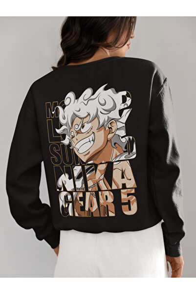 SEVBANO Monkey D. Luffy Nika Gear 5 Tiskana Unisex Oversize Anime Majica