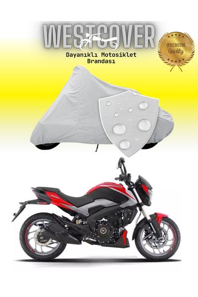 WestCover غطاء خلفي متوافق مع دراجة نارية Bajaj Dominar 250 D، رمادي