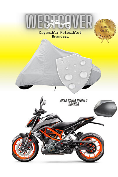 WestCover غطاء دراجة نارية متوافق مع حقيبة KTM 790 Duke الخلفية، رمادي