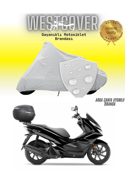 WestCover Honda Pcx150 Rear Bag Compatible Motorcycle Tarpaulin, Cover Gray