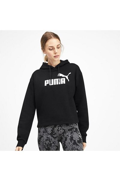 Puma Ess Cropped Logo Women's Black Sweatshirt 58687001