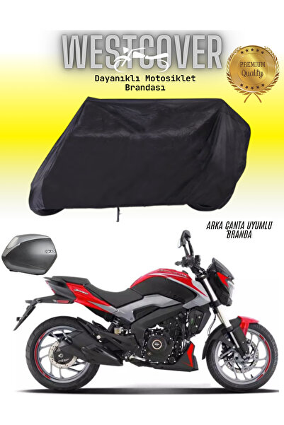 WestCover Bajaj Dominar 250 D حقيبة خلفية متوافقة مع القماش المشمع الأسود للد...