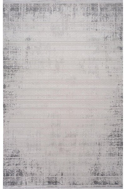 Artemis Halı Karizma Gri Beyaz Modern Halı 02811c