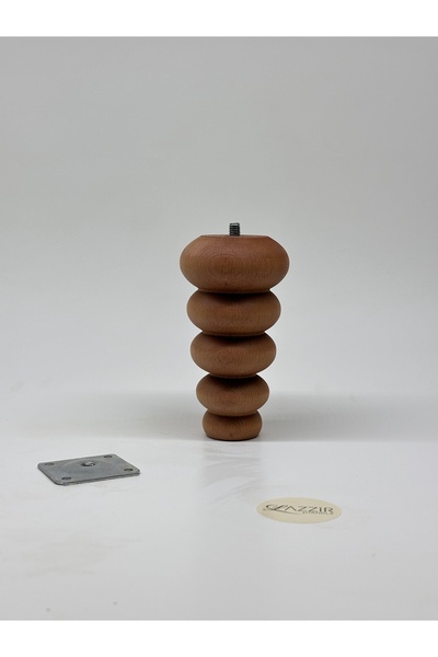 lazzir handle Picior din lemn în formă de bile boemă (A19) (Diametru-7,5..Înălțime-13) Include suport pentru picior unic