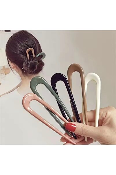 monalisatoka Kadın Kahverengi Tonlar Saç Topuz Tokası (5 Adet)