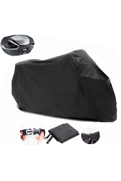 AutoEN CF Moto 450SR Arka Çanta Uyumlu Motorsiklet Brandası, Motor Örtüsü-Siyah MBA90002