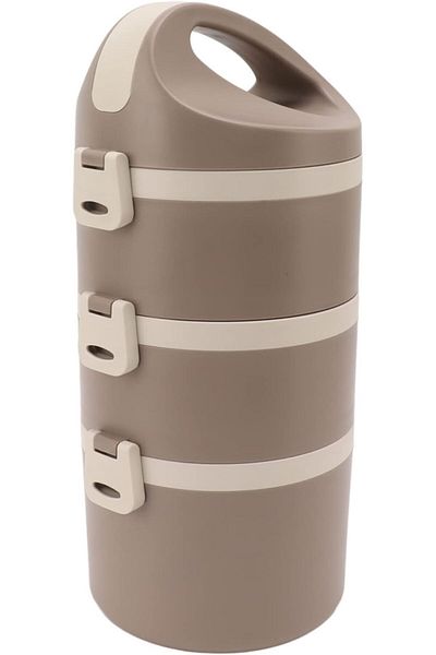 COOYA 3 Layer Heated Lunch Box,with Bag,Portable Leak Proof Stackable Stainless Steel,Use For Outdoor