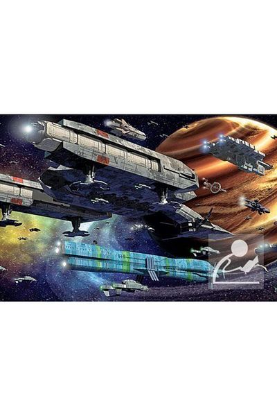King Of Puzzle لغز أسطول الفضاء وزحل الخشبي 2000 قطعة (bk50-mm)