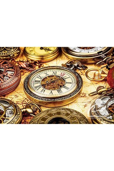 King Of Puzzle Wooden Puzzle - Clocks with Chains, 500 Pieces (HR04-D)