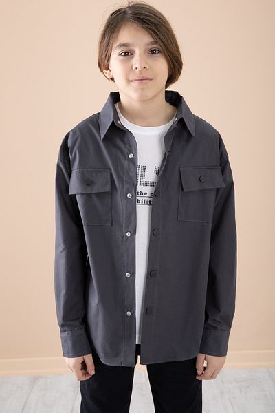 Cansın Mini Комплект от 2 части Smoke Shirt и T-Shirt за момче - 20126