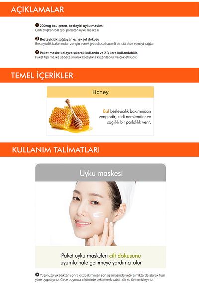 Missha Sleeping Mask with Honey Extract Gel - Nourishing and Moisturizing, Pure Source Pocket Pack (Honey)