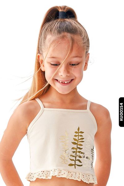 nk kids Μπλούζα για κορίτσια με λουράκια με ψηφιακή εκτύπωση βολάν 4-8 ετών 36504